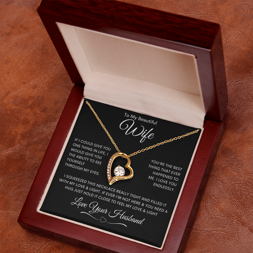 To My Beautiful Wife - Forever Love Necklace