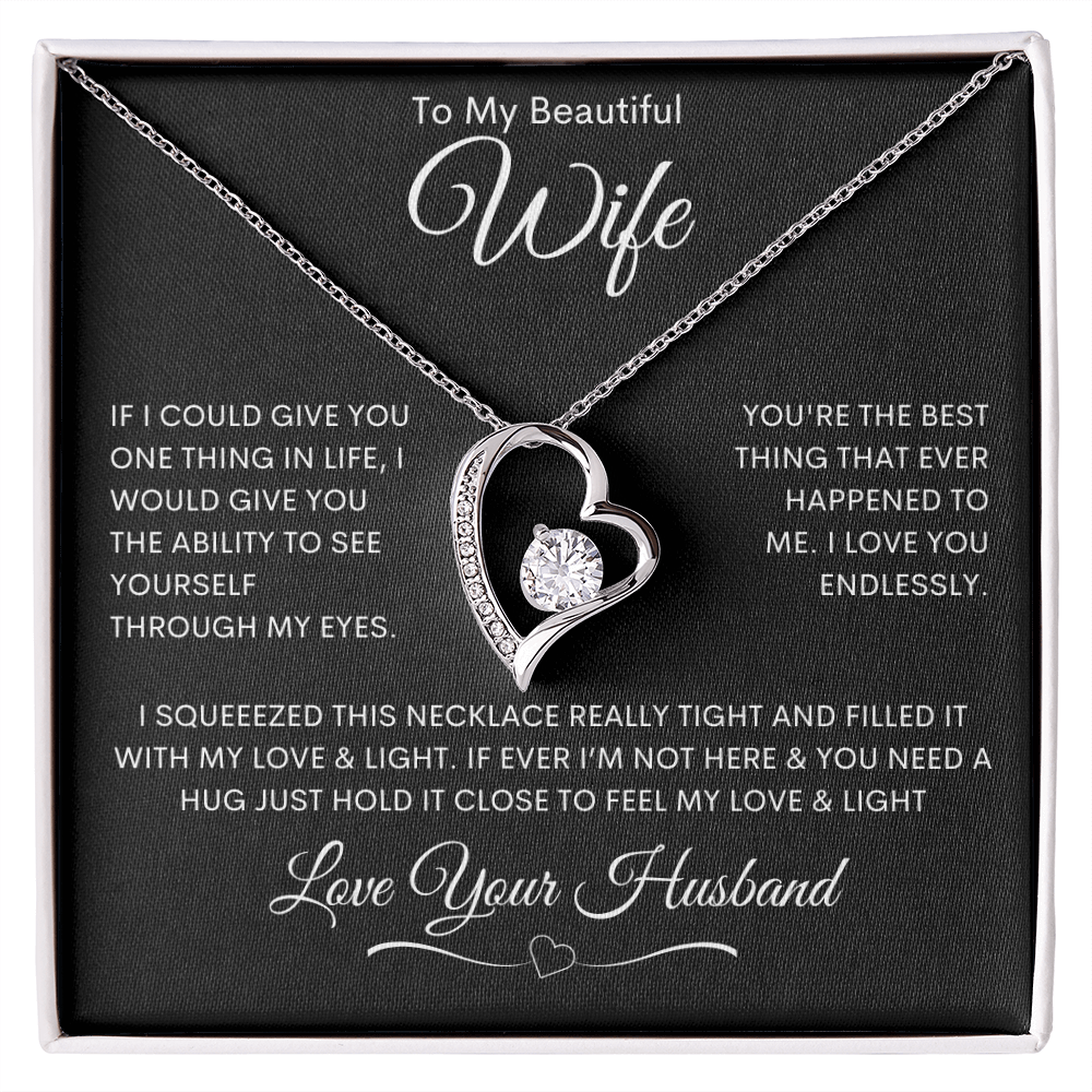 To My Beautiful Wife - Forever Love Necklace