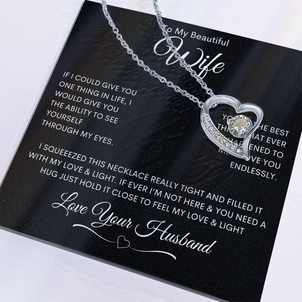 To My Beautiful Wife - Forever Love Necklace
