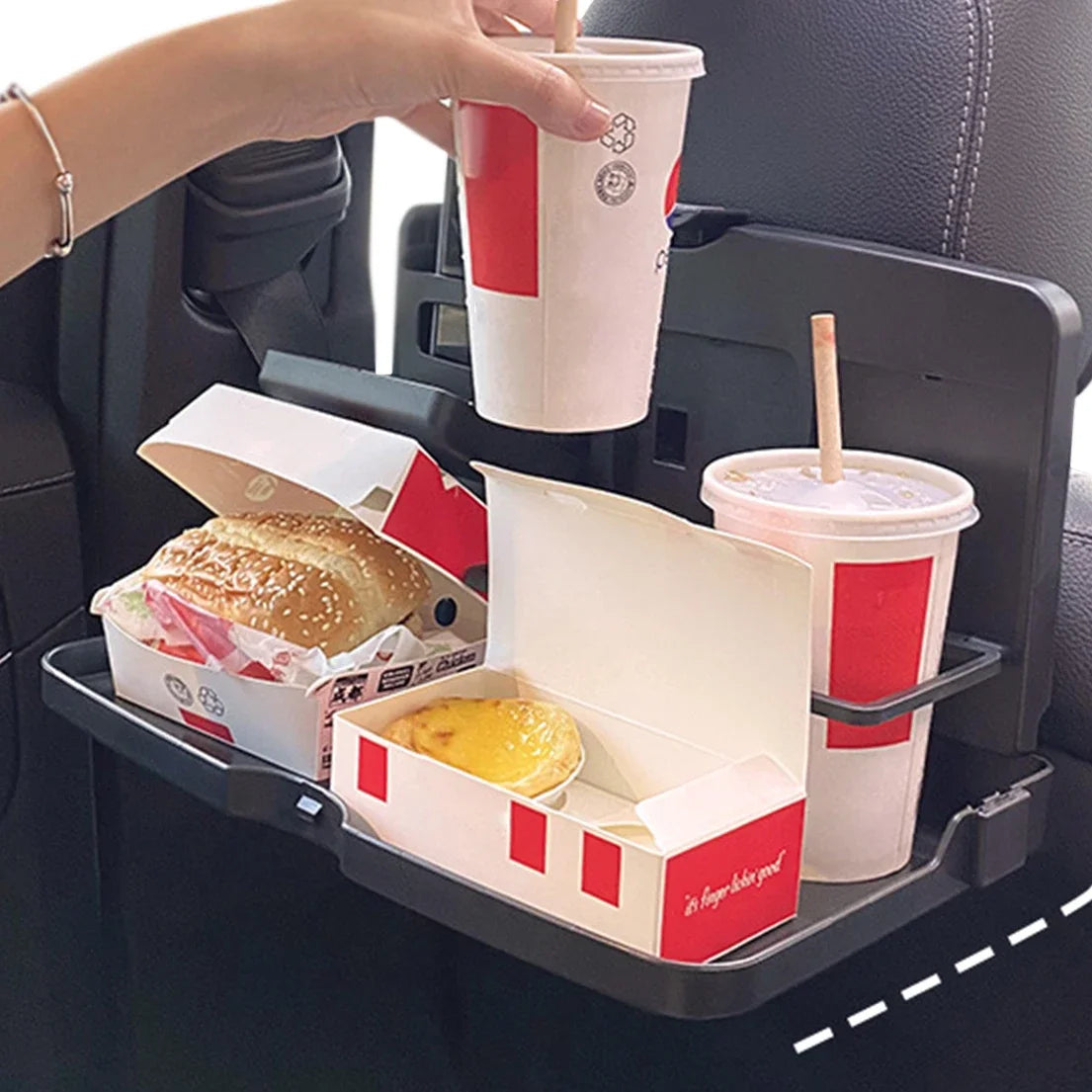 Car Back Seat Portabletray Table Foldable Car Backseat Table Organizer Car Work Dining Table Food Tray for Food and Drink