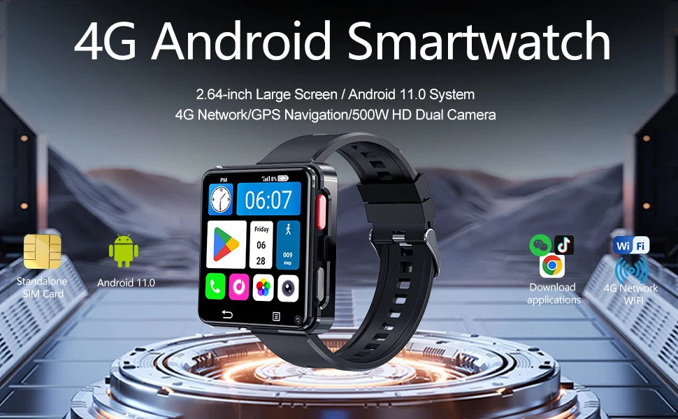 2024 BeeShi 4G Dual Camera Video Smartwatch