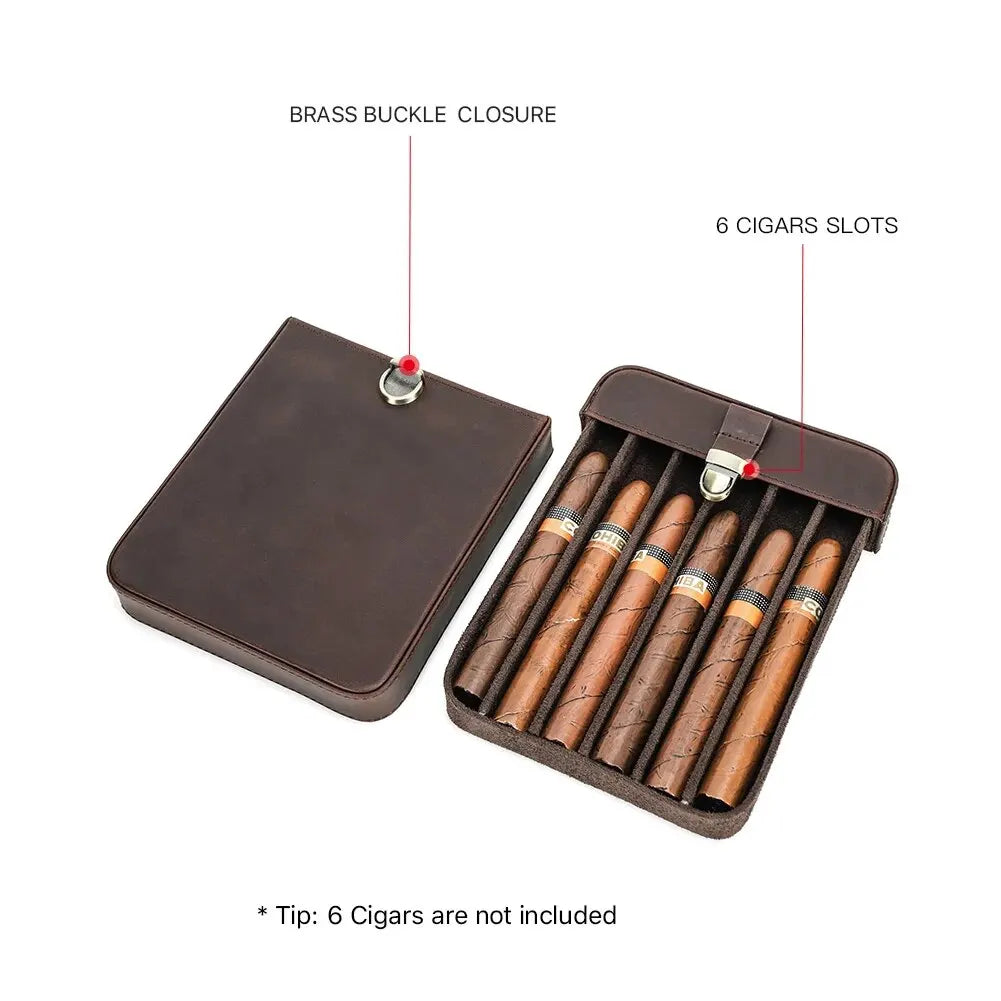 Elite Traveler’s Leather 3/6 Slot Humidor