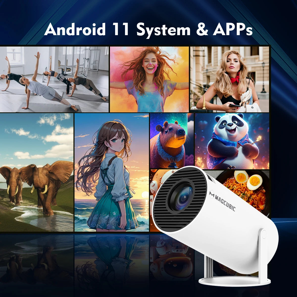 2024 Magcubic™ Projector w/Android 11