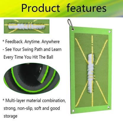 Golf Training Mat for Swing Detection Batting Trajectory Direction Detection Analysis Pad Swing Path Practice Marking Pad