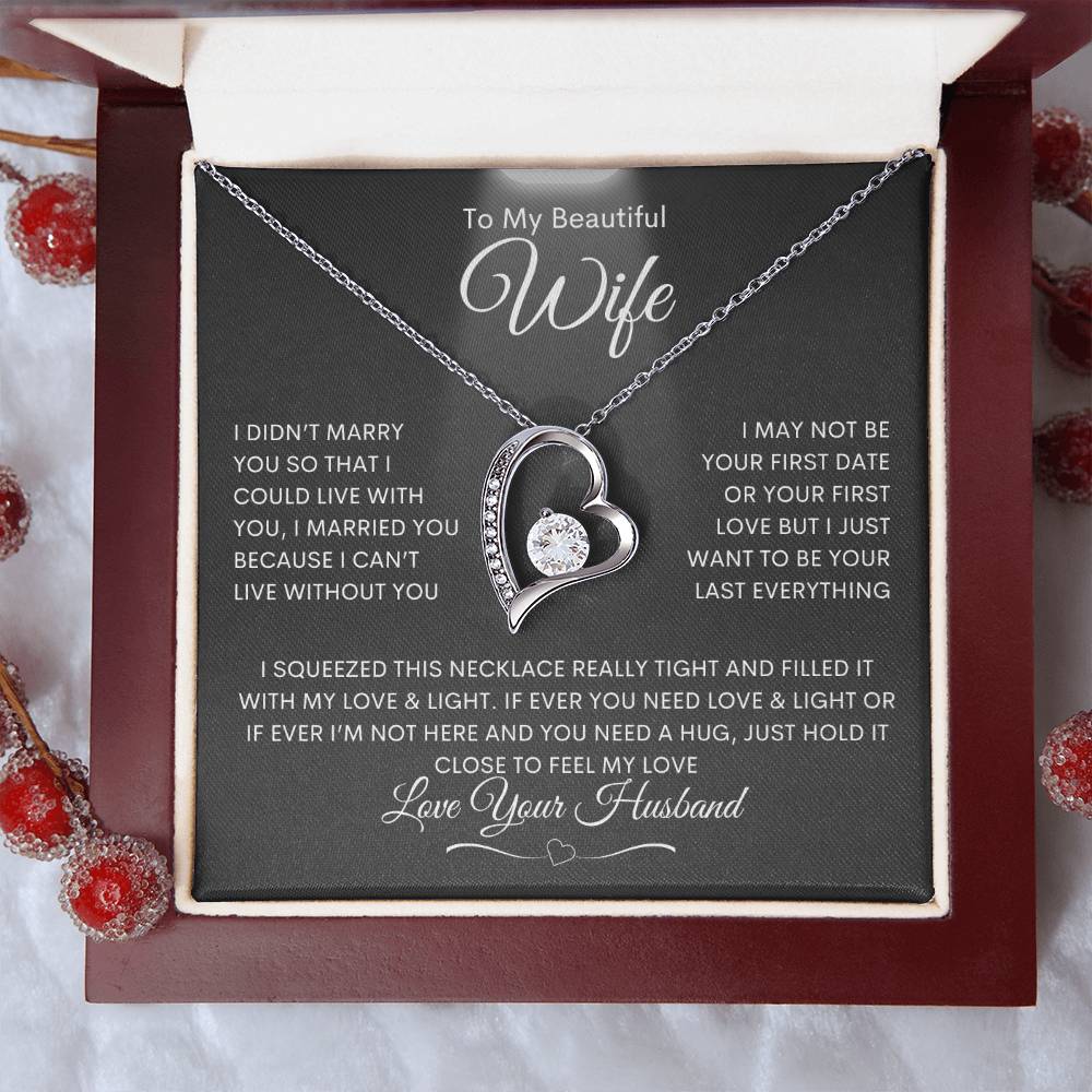 To My Wife - Forever Love Necklace - Highlight White