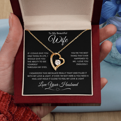 To My Beautiful Wife - Forever Love Necklace
