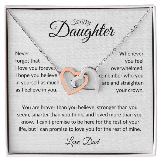 Interlocking Hearts - To Daughter from Dad