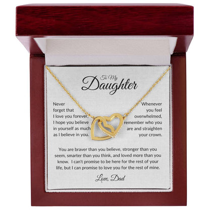 Interlocking Hearts - To Daughter from Dad