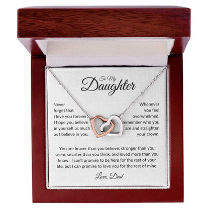 Interlocking Hearts - To Daughter from Dad