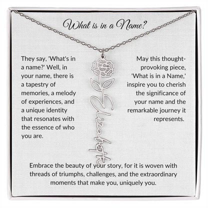 What is in a Name - Flower Necklace