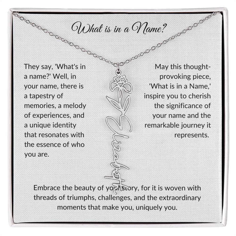 What is in a Name - Flower Necklace