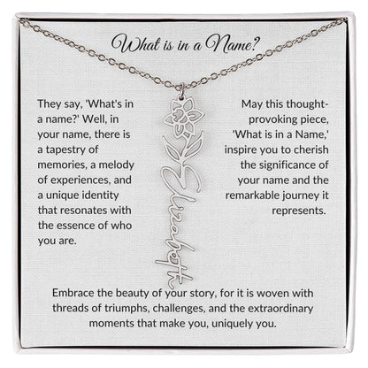 What is in a Name - Flower Necklace