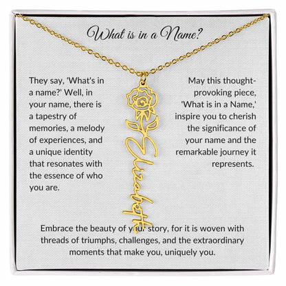 What is in a Name - Flower Necklace