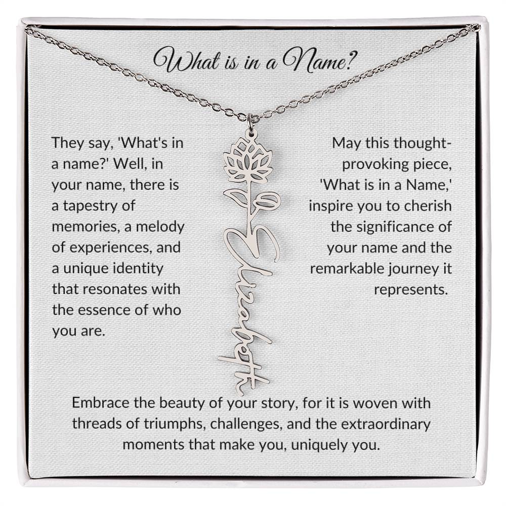 What is in a Name - Flower Necklace