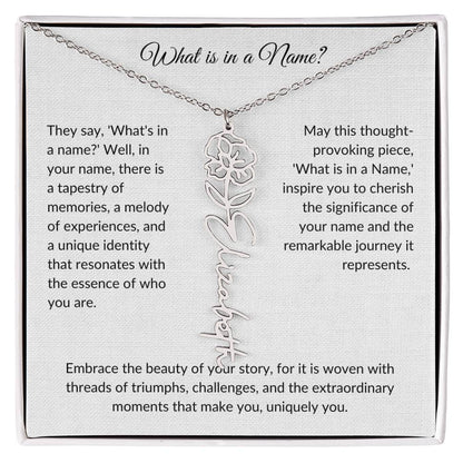 What is in a Name - Flower Necklace