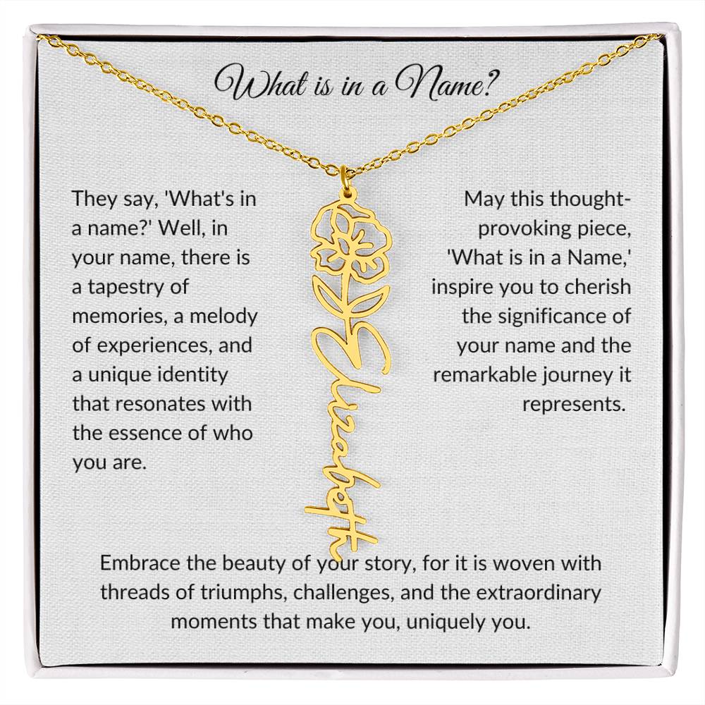 What is in a Name - Flower Necklace