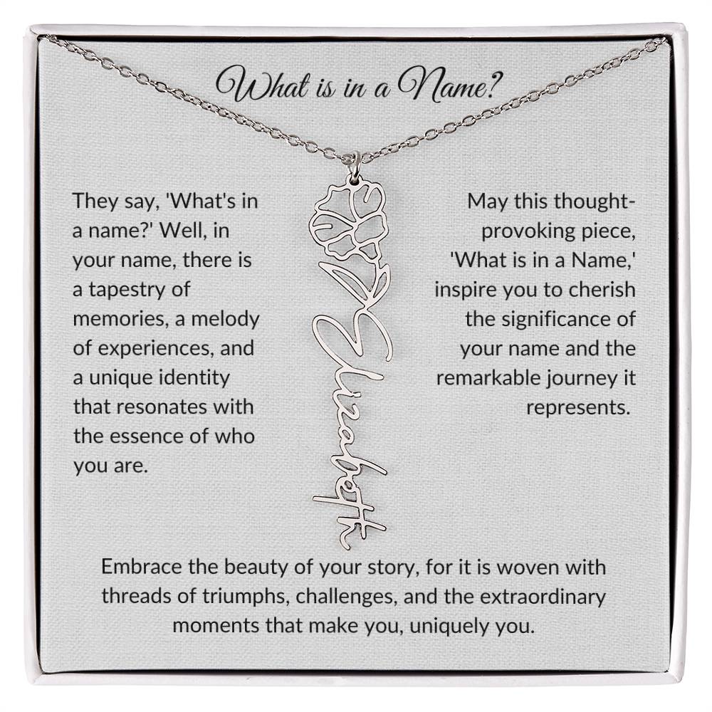 What is in a Name - Flower Necklace