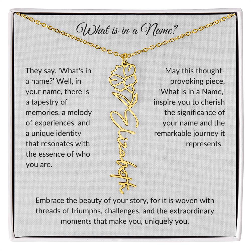 What is in a Name - Flower Necklace