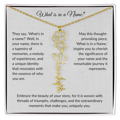 What is in a Name - Flower Necklace