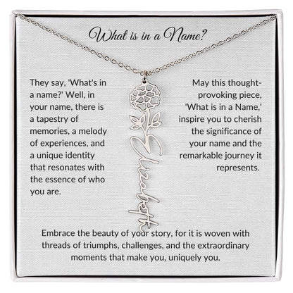 What is in a Name - Flower Necklace