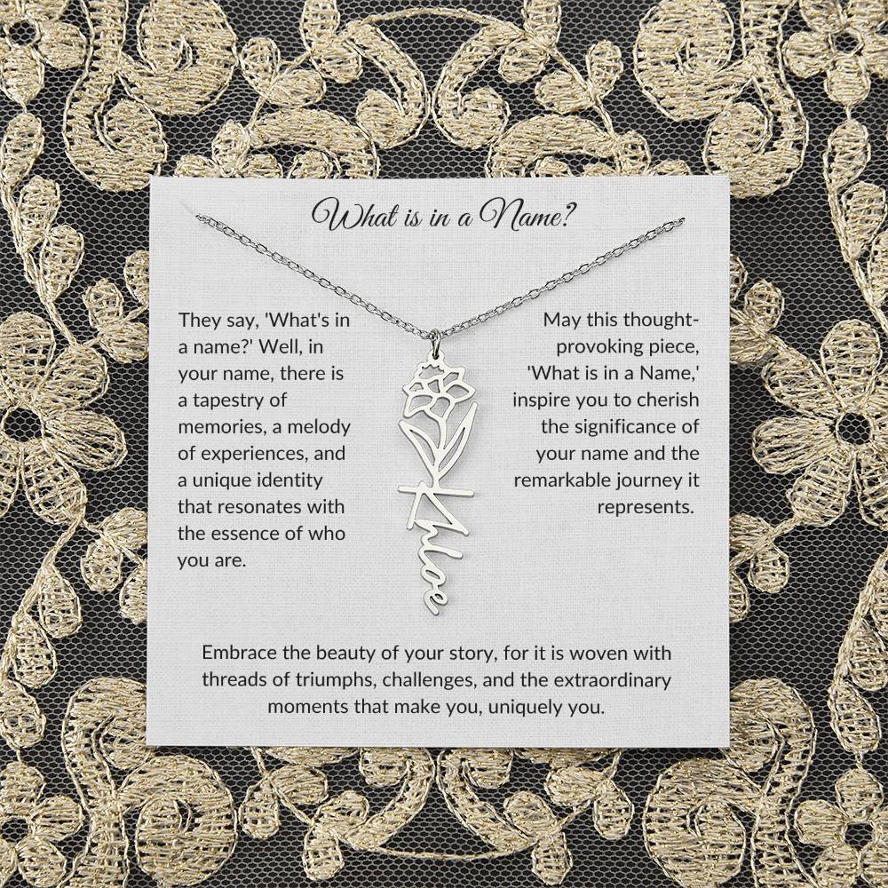 What is in a Name - Flower Necklace