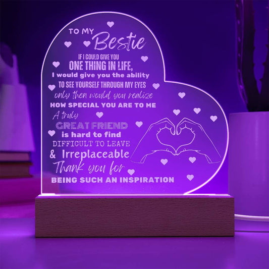 Heart Plaque - To My Bestie