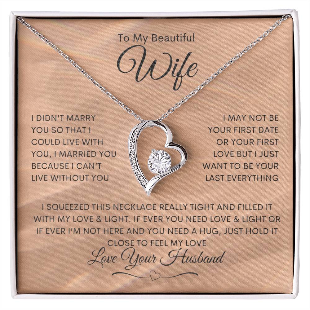 To My Wife - Forever Love Necklace - Rose