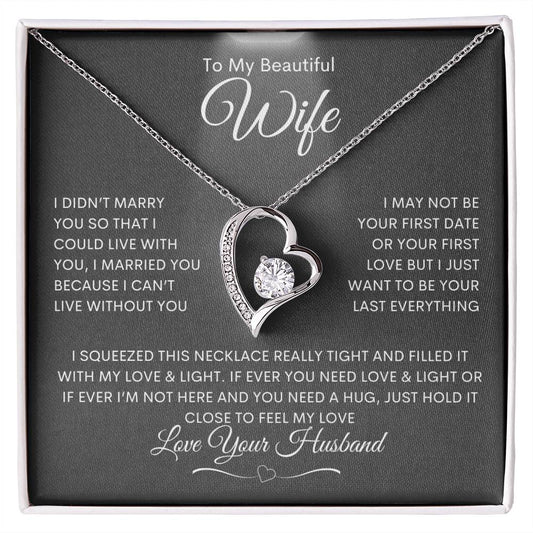 To My Wife - Forever Love Necklace - Highlight White