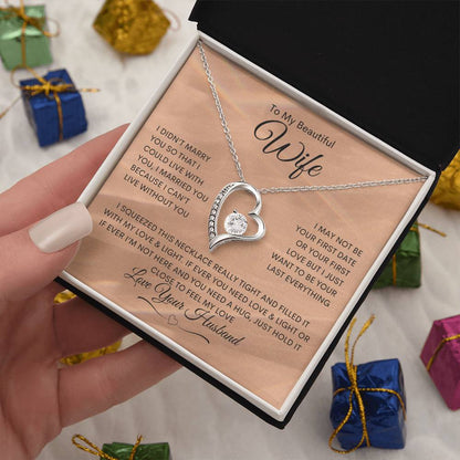 To My Wife - Forever Love Necklace - Rose