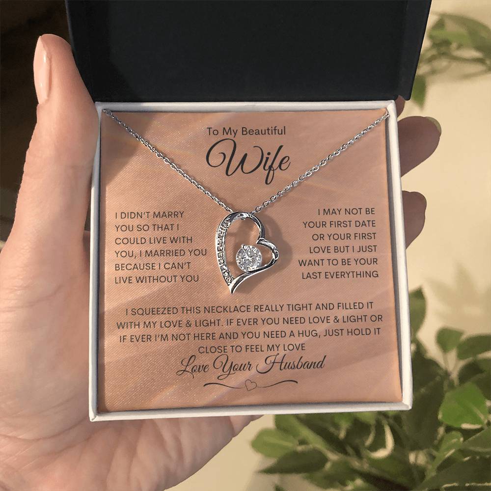 To My Wife - Forever Love Necklace - Rose