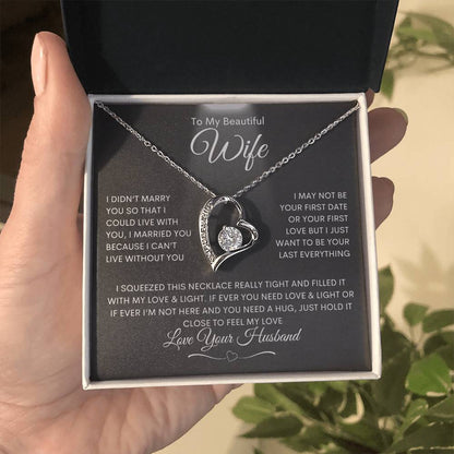 To My Wife - Forever Love Necklace - Highlight White