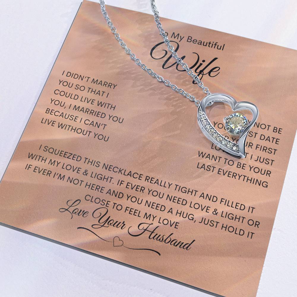 To My Wife - Forever Love Necklace - Rose