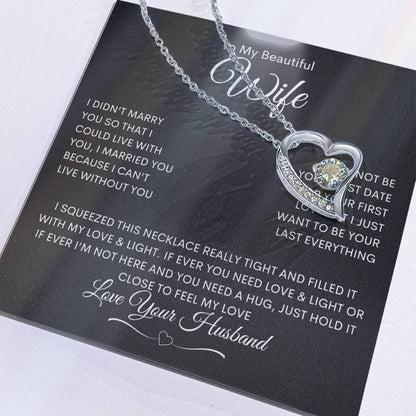 To My Wife - Forever Love Necklace - Highlight White