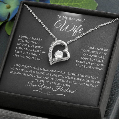 To My Wife - Forever Love Necklace - Highlight White