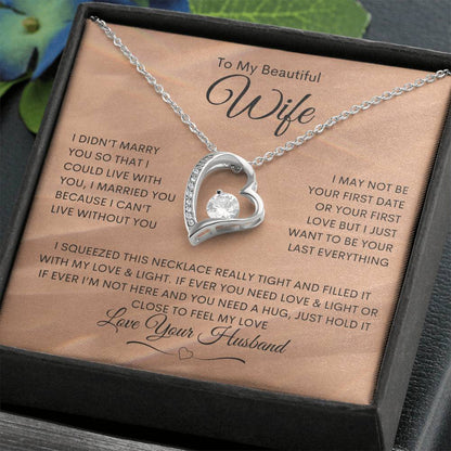 To My Wife - Forever Love Necklace - Rose