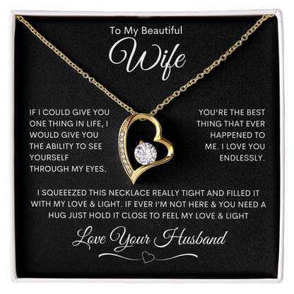 To My Beautiful Wife - Forever Love Necklace