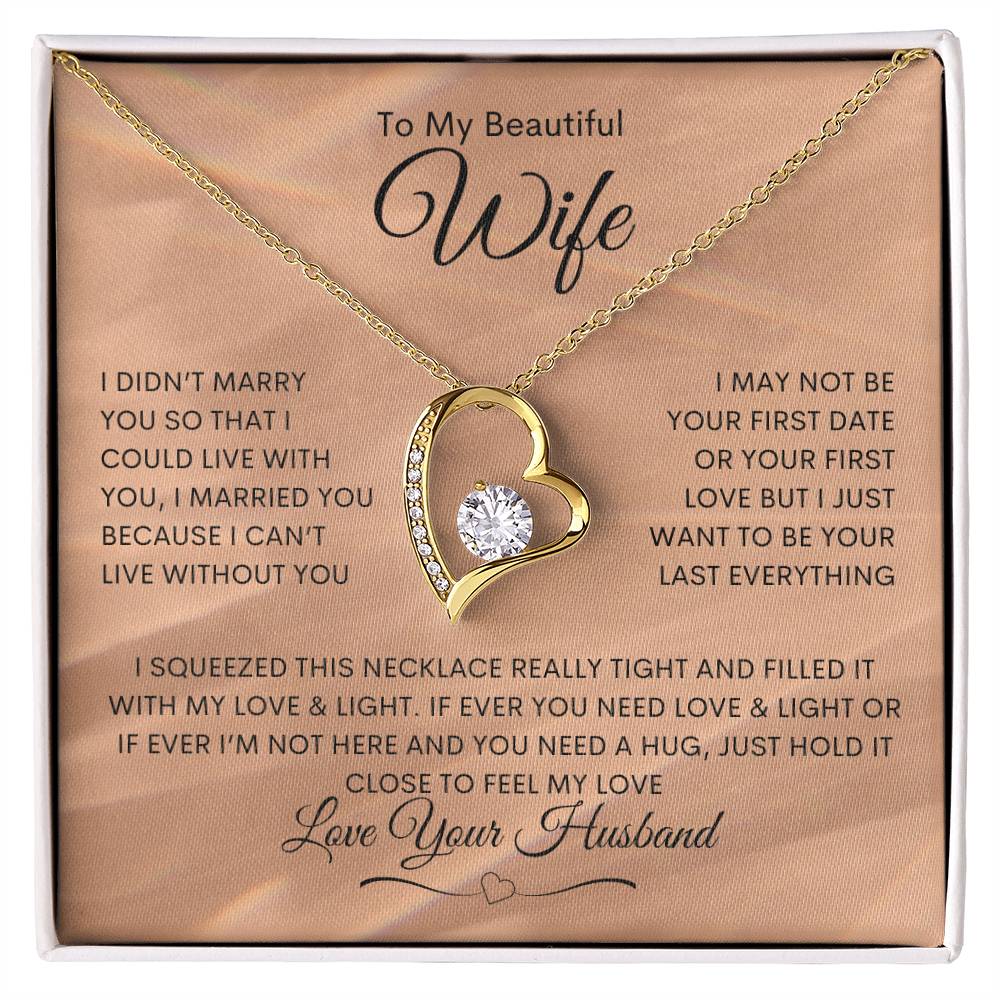 To My Wife - Forever Love Necklace - Rose