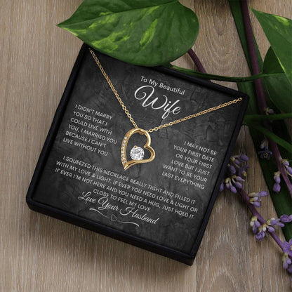 To My Wife - Forever Love Necklace - White