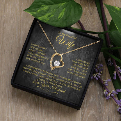 To My Wife - Forever Love Necklace - Highlight Gold