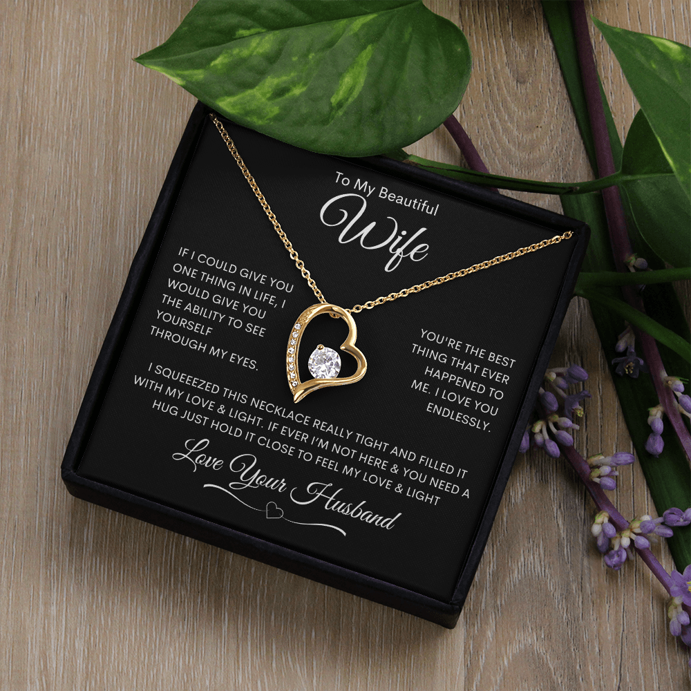 To My Beautiful Wife - Forever Love Necklace