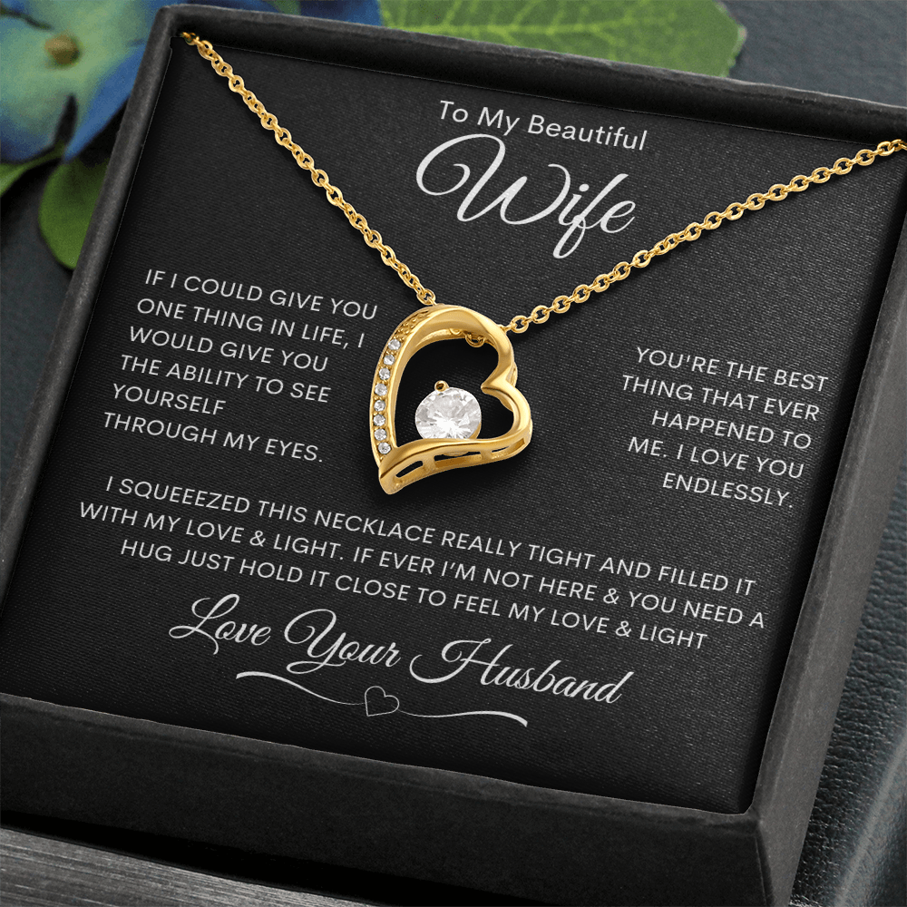 To My Beautiful Wife - Forever Love Necklace