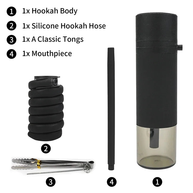 New Arabic Hookah Portable Car Hookah Set Bottle Shisha for Outdoor Car Beach Picnic Chicha Cup Holder Narguile Accessories